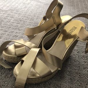 Gold Michael Kors Wedges